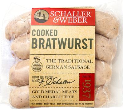 S&w Cooked Bratwurst Pp - 12 OZ - Image 1