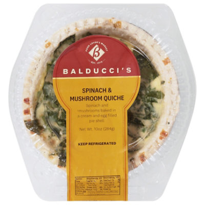 Bal Quiche Spinach & Mushroom Sm - 10 OZ - Image 3