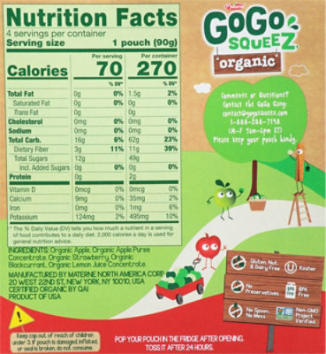 Go Go Squeeze Organic Strawberry - 12.8 OZ - Image 6