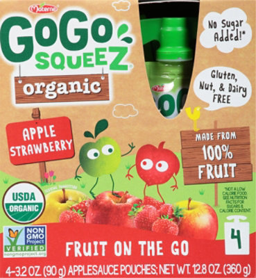 Go Go Squeeze Organic Strawberry - 12.8 OZ - Image 2