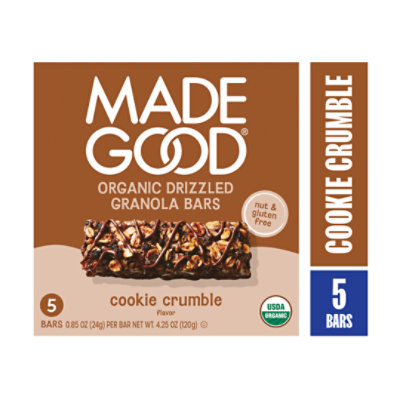MadeGood Cookie Crumble Chocolate Drizzled Granola Bar - 4.2 Oz - Image 1