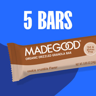 MadeGood Cookie Crumble Chocolate Drizzled Granola Bar - 4.2 Oz - Image 2