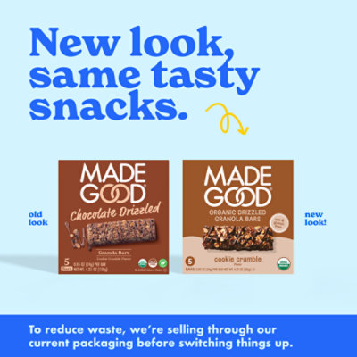 MadeGood Cookie Crumble Chocolate Drizzled Granola Bar - 4.2 Oz - Image 5