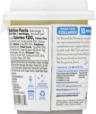 Bonafide Provisions Coconut, Lemon & Turmeric Keto Bone Broth - 8 Oz - Image 6