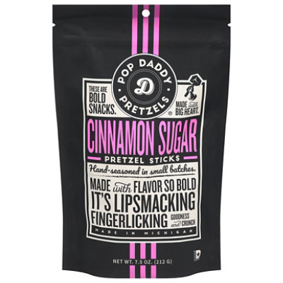 Pop Daddy Popcorn & Pretzels Cinnamon Sugar - 7.5 OZ - Image 1