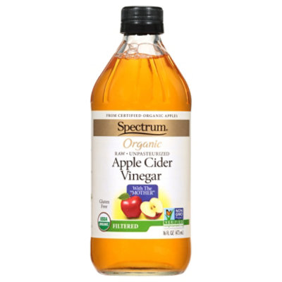 Spectrum Natural Unfiltered Organic Apple Cider Vinegar - 16 Fl. Oz. - Image 1