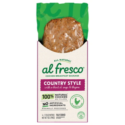 Alfresco Country Style Breakfast Chicken Sausage Patties - 7 OZ - Image 3