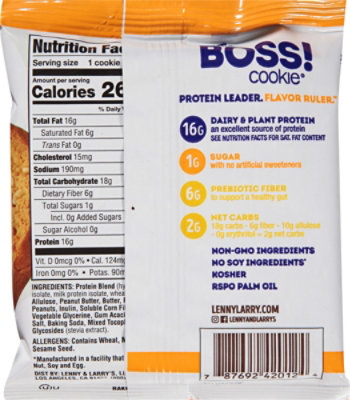 Lenny & Larrys Bar Cookie Pb Chunk - 2 OZ - Image 6