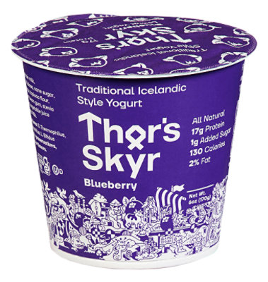 Thors Skyr Yogurt Blueberry - 6 OZ - Image 1