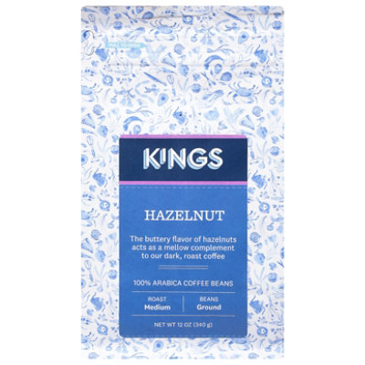 King’s Gourmet Foods Hazelnut Ground Coffee - 12 Oz - Image 1