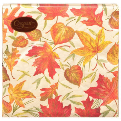 Caspari Woodland Leaves Lunch Napkin - 20 Count - Image 3