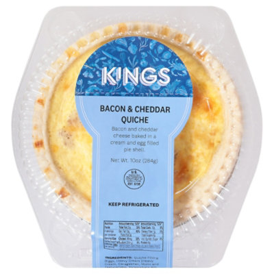 Quiche Bacon Cheddar - 10 OZ - Image 1