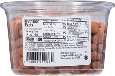Kn Salted Tamari Almonds - 10 Oz - Image 6