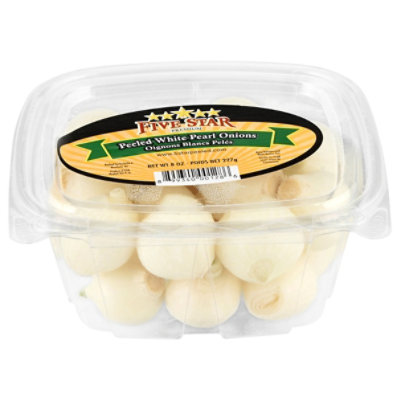 Onions White Pearl - 8 OZ - Image 1