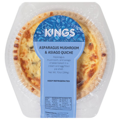 Quiche Asparagus Mushroom Asiago - 10 OZ - Image 1