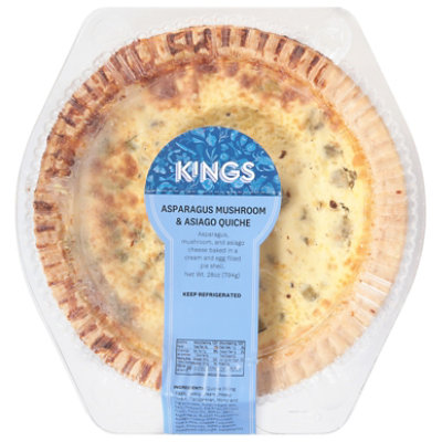 Quiche Asparagus Mushroom Asiago - 28 OZ - Image 1