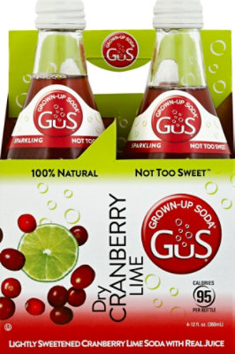 Gus Dry Cranberry Lime Soda 4 Pk - 4-12FZ - Image 2