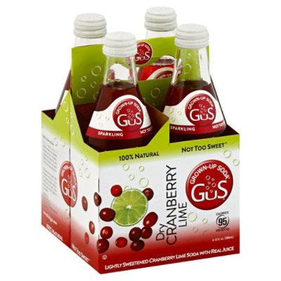 Gus Dry Cranberry Lime Soda 4 Pk - 4-12FZ - Image 1