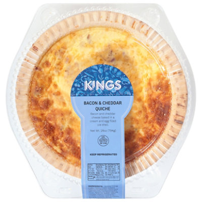 Quiche Bacon Cheddar - 28 OZ - Image 1