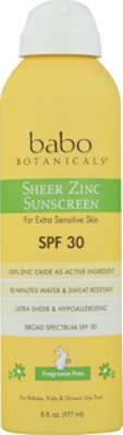 Babobotani Sunscrn Zinc Spry Spf 30 - 6 OZ - Image 2