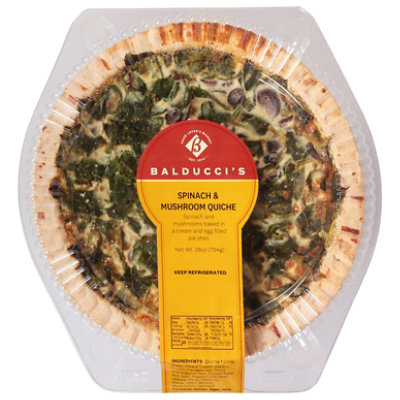 Bal Quiche Spinach & Mushroom Lg - 28 OZ - Image 3