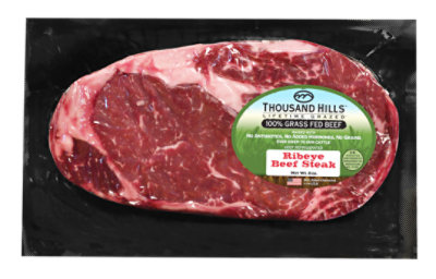 Thousand Hills Grass Fed Ribeye Steak - 8 OZ - Image 1