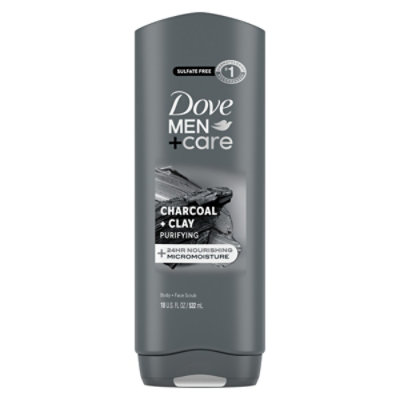 Dove Mencare Body Wash Charcoal Clay - 18 OZ