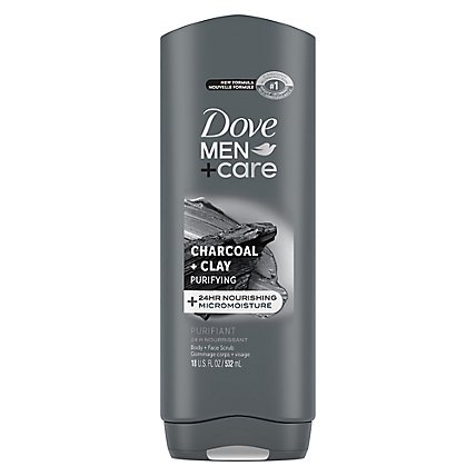 Dove Mencare Body Wash Charcoal Clay - 18 OZ - Image 2