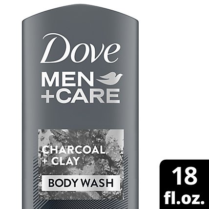 Dove Mencare Body Wash Charcoal Clay - 18 OZ - Image 1