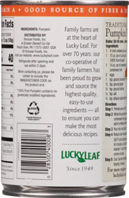 Lucky Leaf 100% Pure Pumpkin - 15 Oz - Image 6