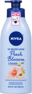 Nivea Oil Infused Peach Blsm Lotion - 16.9 FZ - Image 2