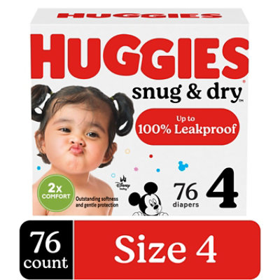 Huggies Snug & Dry Size 4 Baby Diapers - 76 Count - Image 1