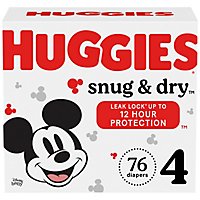 Huggies Snug & Dry Diaper Giga Jr Pk Sz4 - 76 CT - Image 1