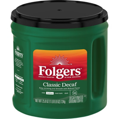 Folgers Decaffeinated Classic Roast - 25.9 OZ - Image 1