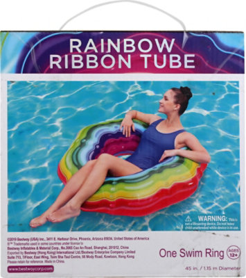 Rainbow Ribbon Swim Tube 45inch Be - EA - Image 4