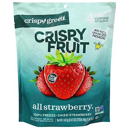 Crispy Green Dried Fruit Strawberry - 1.69 OZ - Image 3