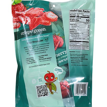 Crispy Green Dried Fruit Strawberry - 1.69 OZ - Image 6