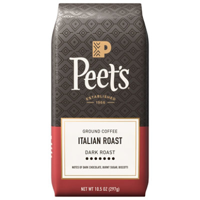 Peets Coffee Italian Roast Dark Roast Ground Coffee 10.5 Oz Bag - 10.5 OZ - Image 2