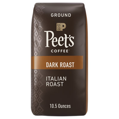 Peets Coffee Italian Roast Dark Roast Ground Coffee 10.5 Oz Bag - 10.5 OZ - Image 1