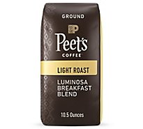 Peet's Luminosa Breakfast Blend Light Roast Ground Coffee Bag - 10.5 Oz