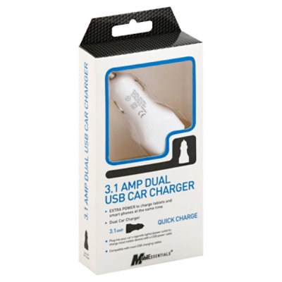 2-port 3.1 Usb Car Charger White - EA - Image 1