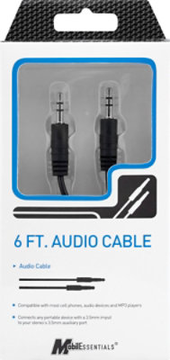 Audio Cable Black 6 Feet - EA - Image 2