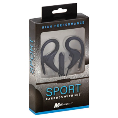 Sport Earbud With Mic Black - EA - Image 1