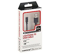Mfi Lightning Sync Charge Cable Black 3 Inch - EA
