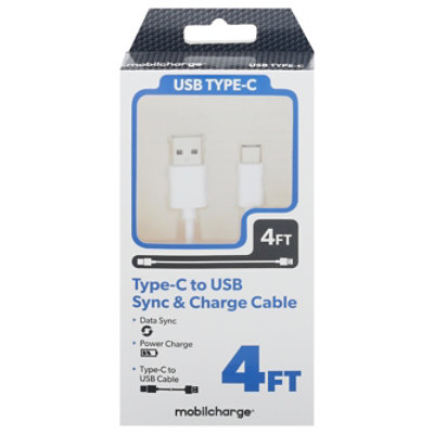 Usb C To Usb A Cable White 4ft - EA - Image 3