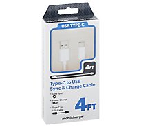 Usb C To Usb A Cable White 4ft - EA