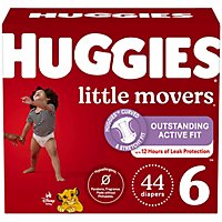Huggies Little Mover Size 6 Diaper Giga Jr Pack - 44 Count - Image 1