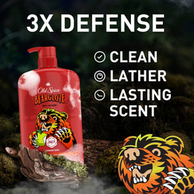 Old Spice Wild Bearglove Scent Body Wash For Men - 30 FZ - Image 2