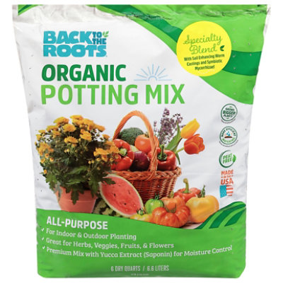 Back To The Roots All-purpose Potting Mix 6qt - EA - vons