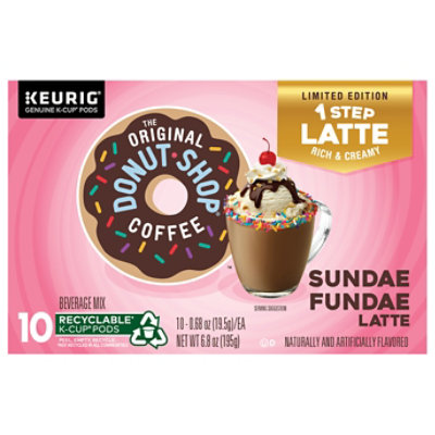 The Original Donut Shop Sundae Fundae One Step Latte Keurig Single Serve K Cup Pods - 10 Count - Image 2